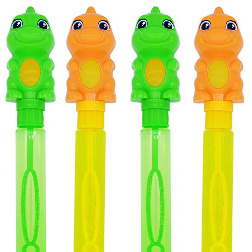 JOYIN Paquete de 12 Varitas de Burbujas Dinosaurio de 35.5 cm para niños, Actividades al Aire Libre, Cumpleaños, Pascua