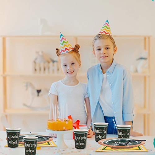 Juego de Vajilla para Fiestas - YUESEN Harry Potter Suministros de Fiesta Harry Potter Platos Servilletas Papel Vasos de Vajilla para Niñas Niños Cumpleaños Baby Shower Boda (69pcs)