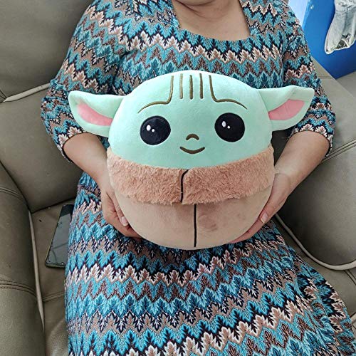 Juguete de peluche Baby Yoda, el compañero mandaloriano de la almohada de peluche con el bebé Yoda Fácil de llevar, también puedes dormir con tu hijo-30cm_blue_Yoda