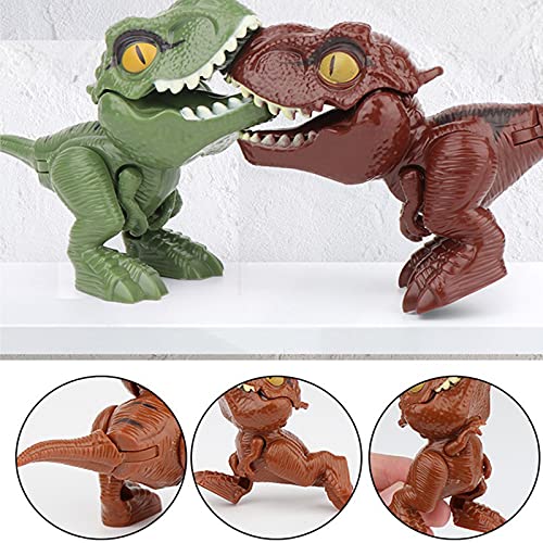 Juguete de tiranosaurio, Juguete Interactivo de Dinosaurio de Mano mordedor, con Huevos para incubar Juguetes de Dinosaurio, Juego Creativo para morder el Dedo.(4 Piezas)