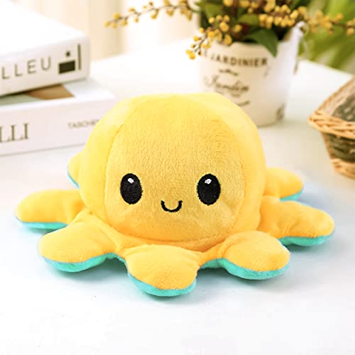 Juguetes de Peluche Pulpo Muñeca, Pulpos Reversibles Peluche de Doble Cara,Pulpo Reversible Puede Muñeca Puede Expresar el Estado de ánimo Adecuado Para Niños, Niños y Niñas