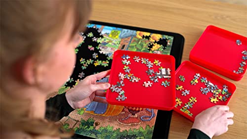 Jumbo- Puzzle Mates Portapuzz Board 1000 Piezas Rompecabezas Accesorio, Multicolor (617957)