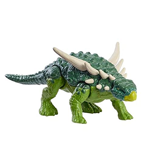 Jurassic World Fuerza Feroz Sauropelta Dinosaurio articulado, figura de juguete para niños (Mattel HBY67)