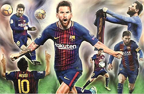 JYSHC Lionel Messi Barcelona FC Carteles De Madera Rompecabezas 1000 Piezas Juguetes para Adultos Juego De Descompresión Fj129Qx