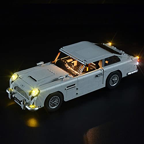 KCGNBQING Kit de iluminación LED para Lego James Bond Aston Martin DB5, Compatible con Lego 10262 Modelo de Bloques de construcción, NO Incluido el Modelo Montaje de Rompecabezas