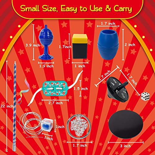 Kids Magic Kit - Beginners Kids Magic Tricks Set Included Magic Wand, Top Hat, Fancy Dress & Much More, Novelty Magic Props Toy Birthday Christmas Gift for Magician Boy Girl