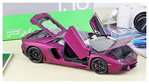 Kit Juguetes Coches Metal Resistente Escala 1:24 para Lamborghini Aventador LP700 Kit De Modelo De Coche Simulación Aleación Coche Diecast Car Maravilloso Regalo (Color : Rosado)