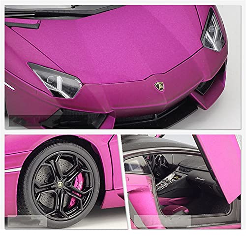 Kit Juguetes Coches Metal Resistente para Lamborghini Aventador LP700 1:18 Simulación Carreras Modelo Aleación Fundición Presión Serie Regalo Niños Coche Maravilloso Regalo (Color : Rosado)