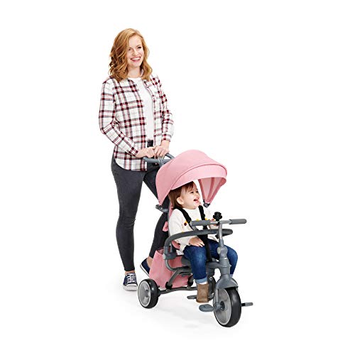 kk Kinderkraft Triciclos Bebés JAZZ, 4 en 1, Evolutivo, Plegable, Móvil, Rosa
