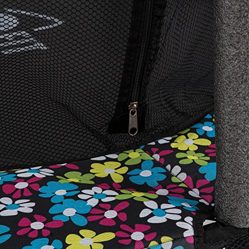 Klarfit Rocketkid 5 cama elástica infantil (140 cm de diámetro, red de seguridad, apta para exterior o interior, peso máximo 50 kg, cuerdas elásticas ocultas, varillas acolchadas, gran estabilidad) -
