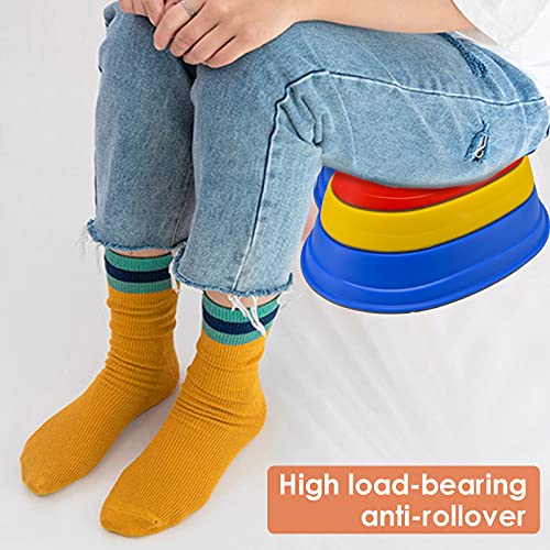 KOSIEJINN 6 Balance Stepping Stones - Juego de coordinación de Carrera de obstáculos para niños - Interior o Exterior - Piedras de río con Agarre de Goma en 3 tamaños Diferentes y Pendiente
