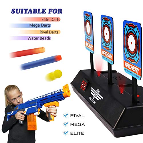 Kqpoinw Objetivo de Puntuación Electrónico, Objetivo de Tiro Eléctrico Objetivo Digital Electrónico para con Restablecimiento Automático para Guns Blaster Elite/Mega/Rival Series