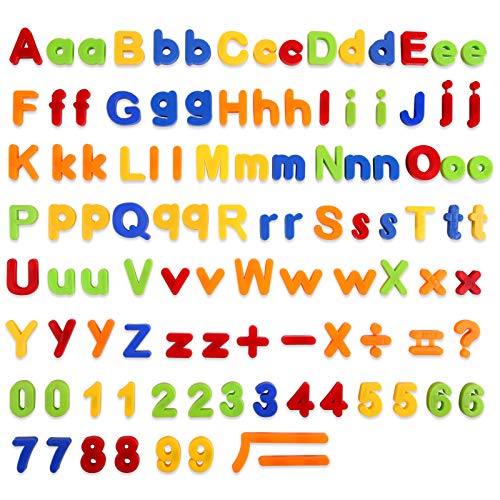 kramow Letras y números magnéticos ,106 Piezas,Juguetes magnéticos para Niños