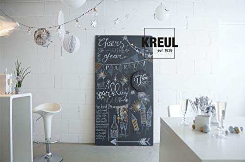 Kreul Chalky 22708 - Juego de rotuladores de tiza líquida (4 unidades, punta redonda estable de 2 a 3 mm, mate, no permanente, para dibujar en pizarras, tableros de notas o superficies de cristal)