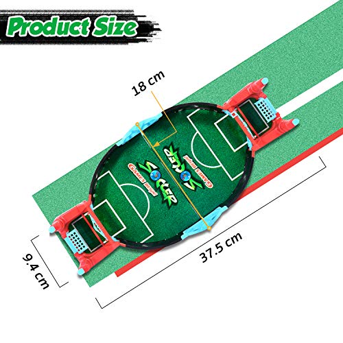 Kriogor Mini Mesa De Futbolín Juegos, Mesa de Juego de futbolín Mini Juego de Arcade de Mesa de fútbol Juego de fútbol de Escritorio en Miniatura para niños Fiesta Familiar