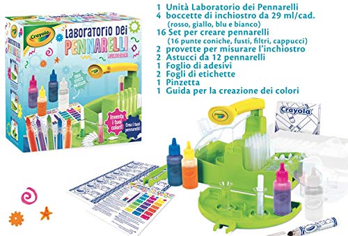 Laboratorio de los rotuladores multicolor Crea rotuladores crea inventa tus colores con juego de recarga y pulsera colgante ángel + llavero Girabrisas y bolígrafo de colores