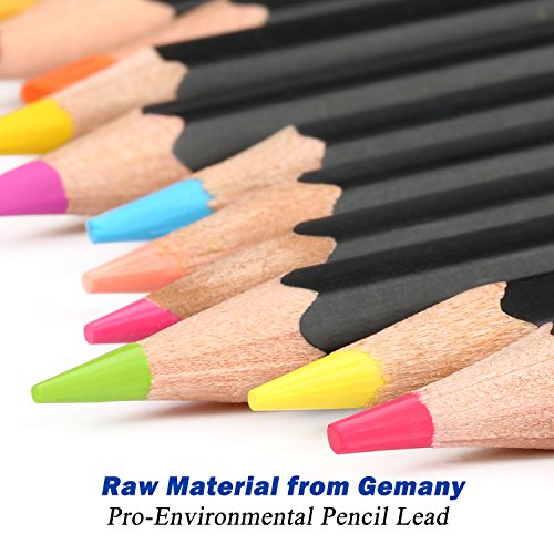 Lapices de Colores Kasimir 48 lapiz colores profesional por color en caja con Lapices extensor sacapuntas y borrador para artista Con funda de dibujos para nios