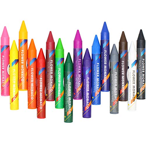 Lápices de Colores para niños, Surtido de 16 Colores, Apto para niños pequeños, Producto Seguro y no tóxico Flower Monaco
