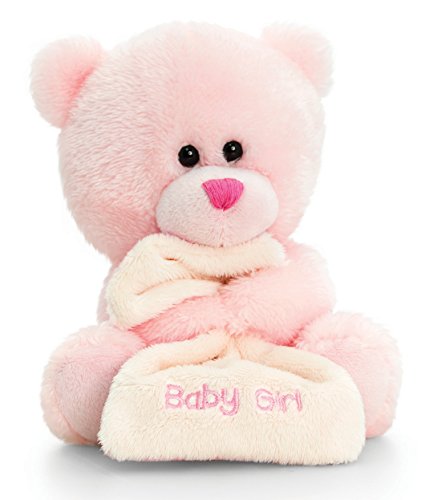 Lashuma Pipp The Bear - Oso de peluche con mantita rosa (14 cm)