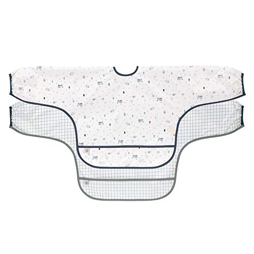 Lässig 1311021481 - Babero manga larga en conjunto de 2 piezas / garden explorer chico, unisex Lot de 1