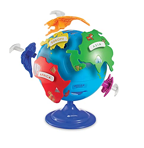 Learning Resources- Globo terráqueo y puzle, Color (LER7735)