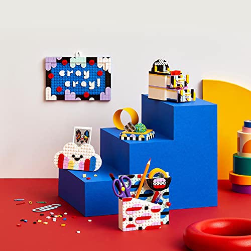 LEGO 41938 Dots Caja de Diseños Creativos, Organizador de Escritorio con Cajones, Marco de Fotos y Portalápices, Manualidades para Niños
