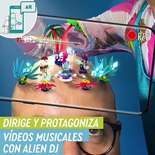 LEGO 43104 VIDIYO Alien DJ Beatbox Creador de Vídeos Musicales Juguete Realidad Aumentada App Set con Mini Figura