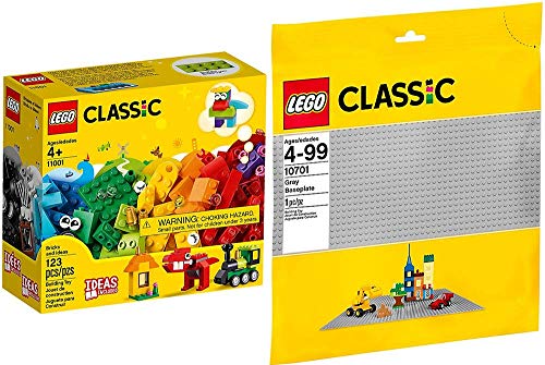 LEGO® Classic 10701 11001 - Juego de 2 placas base y bloques de construcción