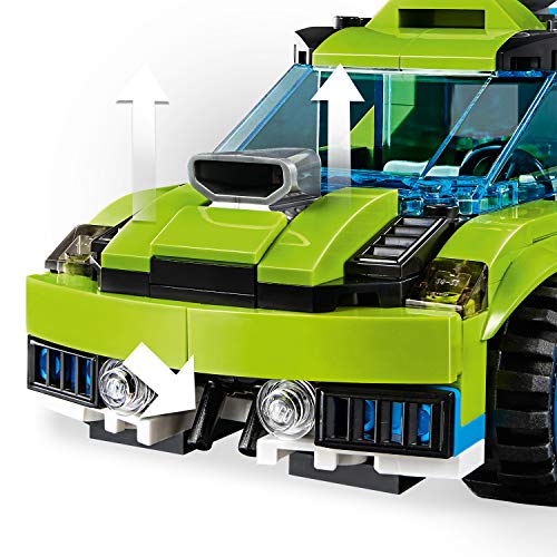 LEGO Creator 3 en 1 - Coche de Rally a Reacción, Juguete de Construcción de Vehículos de Carreras de Color Verde con Detalles Realistas para Niños y Niñas de 7 a 12 Años (31074)
