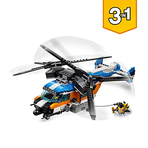 LEGO Creator - Helicóptero de Doble Hélice Nuevo juguete de construcción 3 en 1 para Recrear Miles de Aventuras (31096) , color/modelo surtido