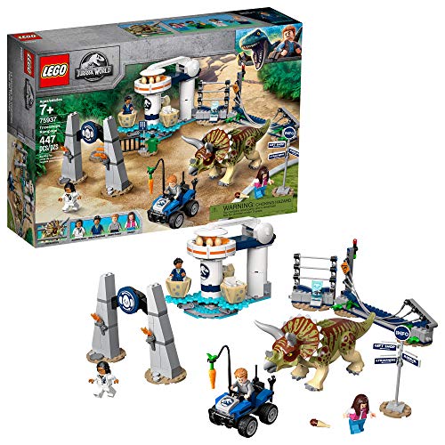 LEGO Jurassic World Triceratops Rampage 75937, New 2019 (447 Pieces)