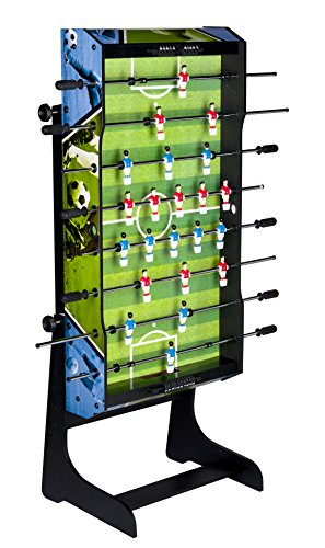 Leomark Mesa Futbolin Madera Smart System, Madeira Juego, De Mesa Fútbolista, Deporte Patada de Mesa Fútbol, Fútbol Balón Robusto y Resistente Fútbol de Tabla Pateador, Dimensiones: 121,5x67x82 (A) cm