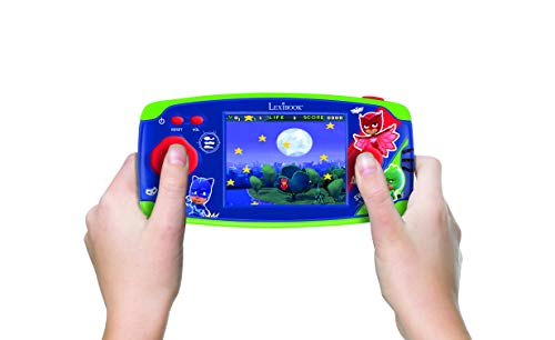 LEXIBOOK- PJ Masks Gatuno Compact Cyber Arcade Consola portátil, 150 Juegos, LCD, con Pilas, Verde/Rojo, Multicolor