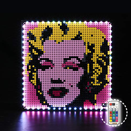 LIGHTAILING Conjunto de Luces con un Control Remoto (Art Andy Warhol’s Marilyn Monroe) Modelo de Construcción de Bloques - Kit de luz LED Compatible con Lego 31197(NO Incluido en el Modelo)