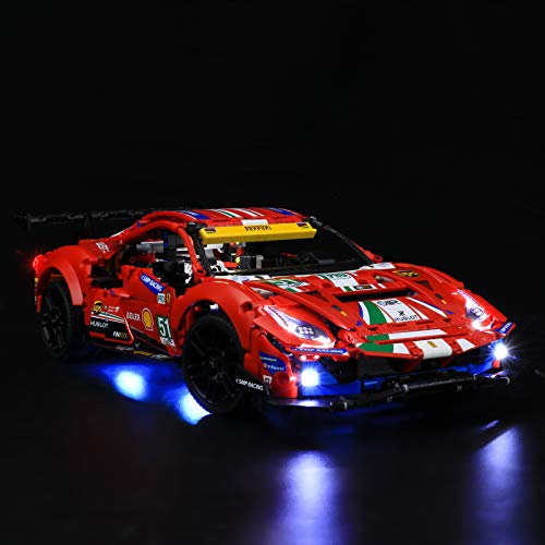 LIGHTAILING Conjunto de Luces (Technic Ferrari 488 GTE AF Corse 51) Modelo de Construcción de Bloques - Kit de luz LED Compatible con Lego 42125(NO Incluido en el Modelo)