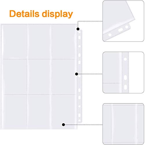 LISOPO 270 bolsillos, 30 páginas por 9 páginas (pantalla de doble cara), tamaño estándar, carpeta de colección, neutral, transparente, accesorios para cartas coleccionables