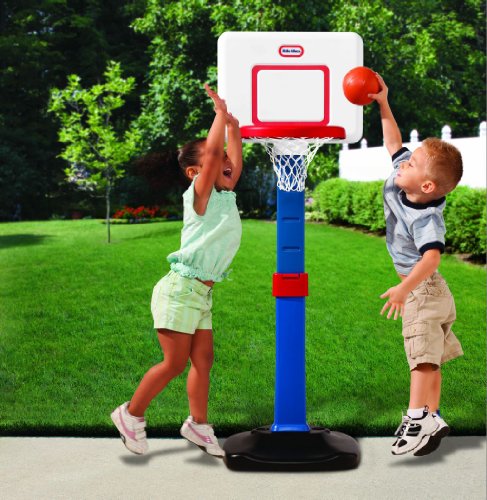 Little Tikes TotSports Canasta y Tablero de Baloncesto - Altura Ajustable - De 18 Meses a 5 Años