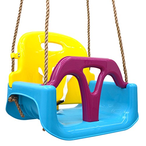 LittleTom 3en1 Silla de Columpio 40x43x33cm Bebé Niño Infantil 6-72 Meses Azul-Amarillo