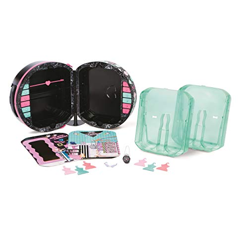 LOL Surprise OMG Armario Portátil con Ruedas - Maleta con Estilo - Para Niños a Partir de 6 Años - Espacio para hasta 4 Muñecas de Moda - Incluye Maleta, Gafas en Azul y 6 Perchas
