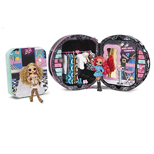 LOL Surprise OMG Armario Portátil con Ruedas - Maleta con Estilo - Para Niños a Partir de 6 Años - Espacio para hasta 4 Muñecas de Moda - Incluye Maleta, Gafas en Azul y 6 Perchas