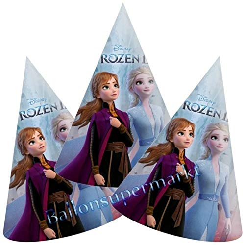 Lote de 24 Gorros Infantiles Decorativos multicolores"Frozen 2". Sombreros. Juguetes y Regalos Baratos para Fiestas de Cumpleaños, Bodas, Bautizos, Comuniones y Eventos. Decoración Original.