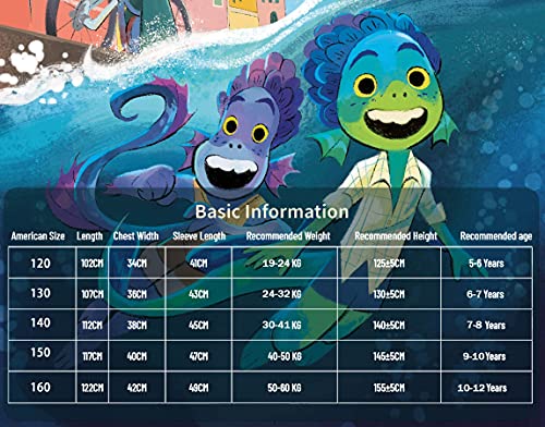 Luca Boys Fancy Dress Sea Monster Role Play Mono verde con máscara 3D para niños y niñas de 3 a 12 años