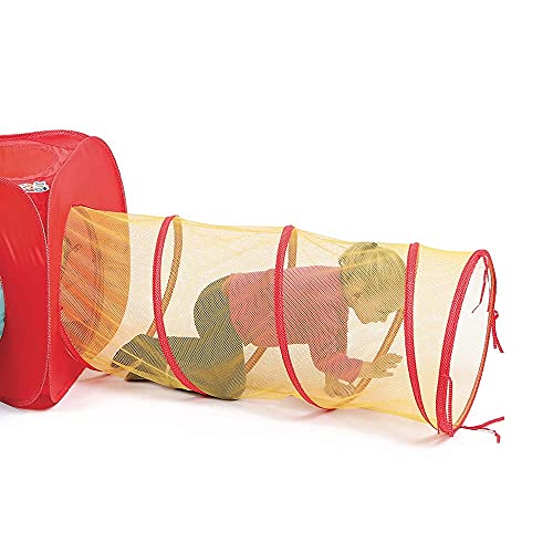 LUDI - Juego de combinación multiligero y Plegable - Juego de 3 túneles - Apertura Pop-up - Uso en Interior y Exterior - Bolsa de Transporte - A Partir de 2 años