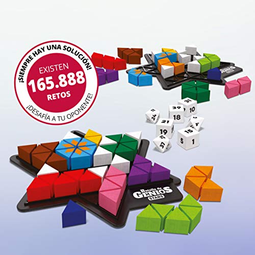 Lúdilo- Batalla de genios Stars, Rompecabezas, Mesa Educativo, Puzzles para niños con Piezas de Madera, Juegos Tablero, Potencia la lógica y Velocidad (80955)