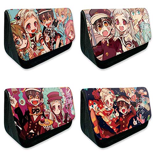 Lunanana Hanako-kun - Estuche para lápices de gran capacidad, organizador de maquillaje con cremallera para estudiantes adultos (multi)