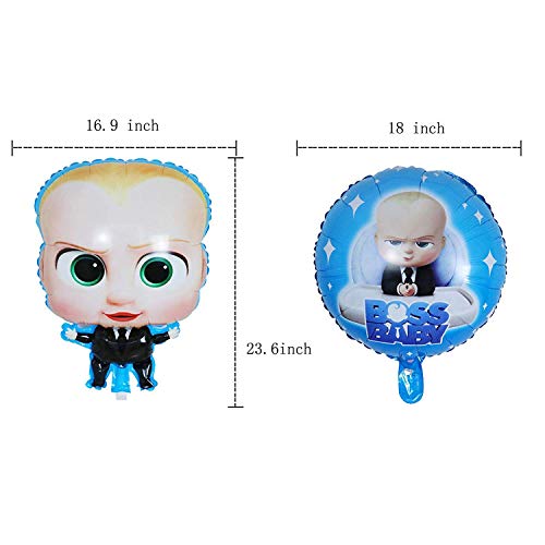 Magichui Baby Boss Birthday Decorations, Baby Boss Party Supplies Set, Baby Party Supplies, Children Carnival Party Supplies Decoration - Banner, Balloon, Cake Topper, Servilletas, Blowouts, Banderín
