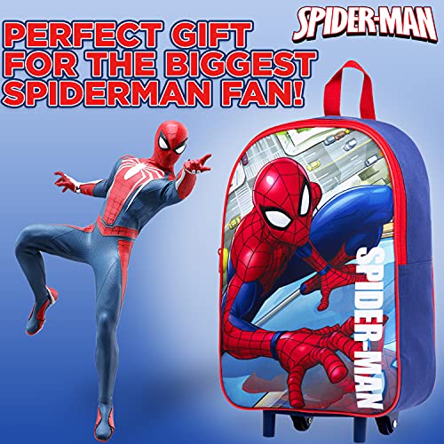 Marvel Mochilas Escolares Con Ruedas, Mochila Spiderman, Mochila Infantil Para El Colegio o Guardería, Maleta Pequeña Con Ruedas, Regalos Para Niños
