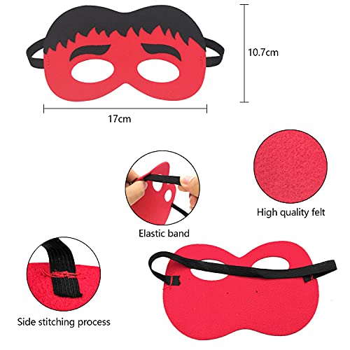 Máscaras de Superhéroe, Máscaras para Niños y Adultos, Máscaras de Cosplay de Superhéroe, Cuerda Elástica Máscaras de Ojos, Suministros de Fiesta de Superhéroes (35 Piezas )