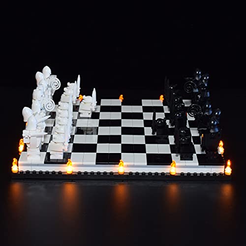 MBKE Conjunto de Luces Lluminación para LEGO Harry Potter 76392 Hogwarts Ajedrez Mágico , Kit de luz LED Compatible con Lego 76392