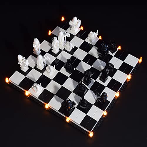 MBKE Conjunto de Luces Lluminación para LEGO Harry Potter 76392 Hogwarts Ajedrez Mágico , Kit de luz LED Compatible con Lego 76392